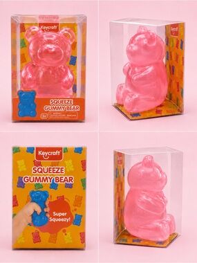 Craft Pink Squeeze Gummy Bear Toy Figure
